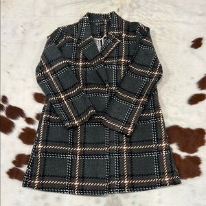Pottery Pot • Plaid Wool Coat Blazer